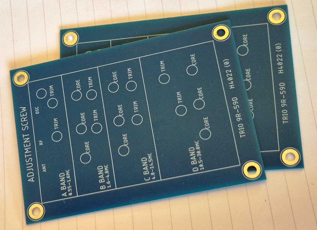 Trio 9R-59D Refurbishment Parts